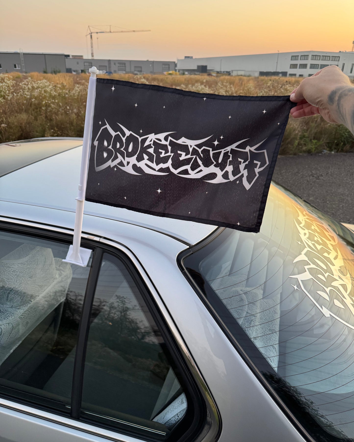 Tribal Graffiti Window Flag