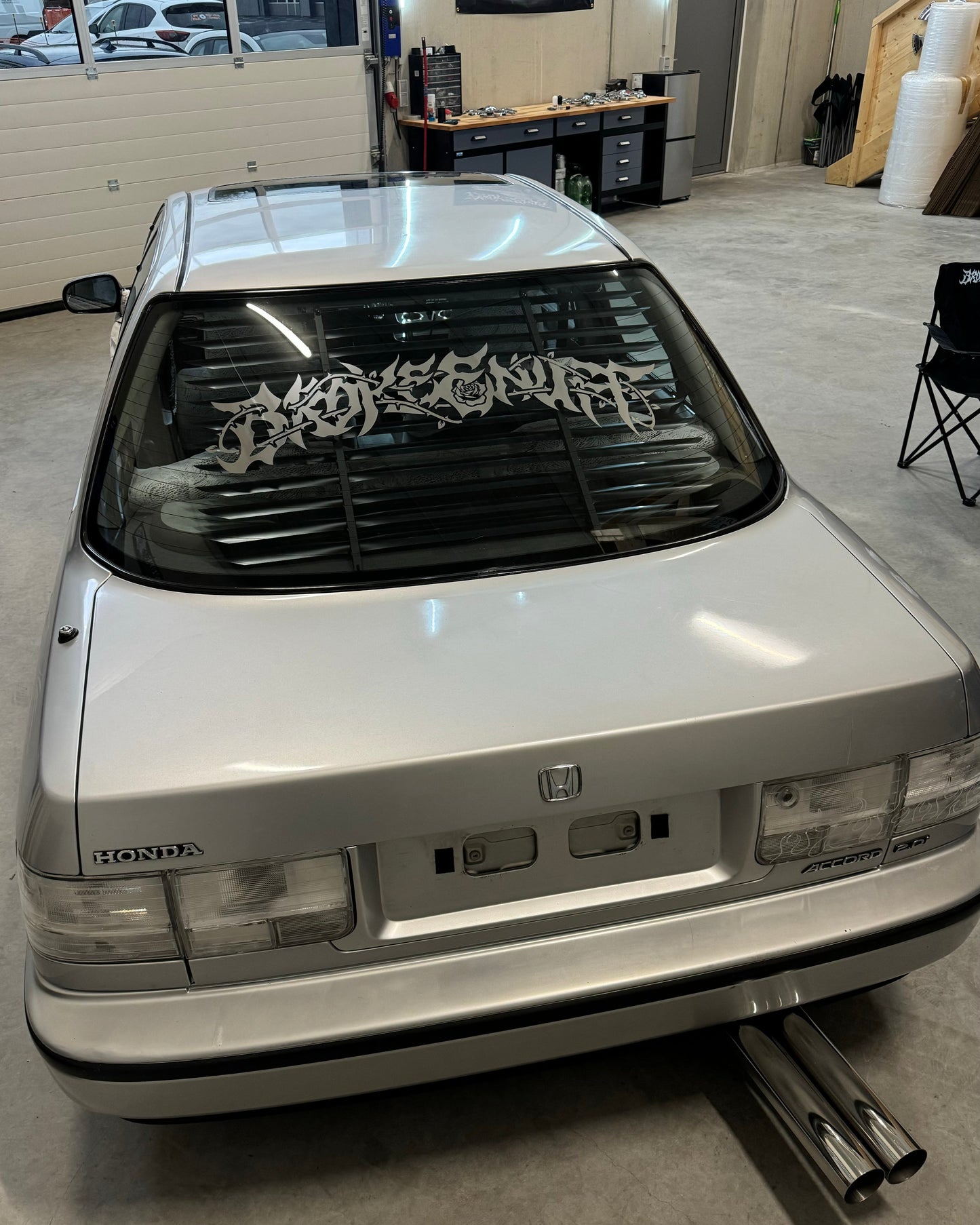 Brokeenuff Thorns and Rose Rear Window Banner