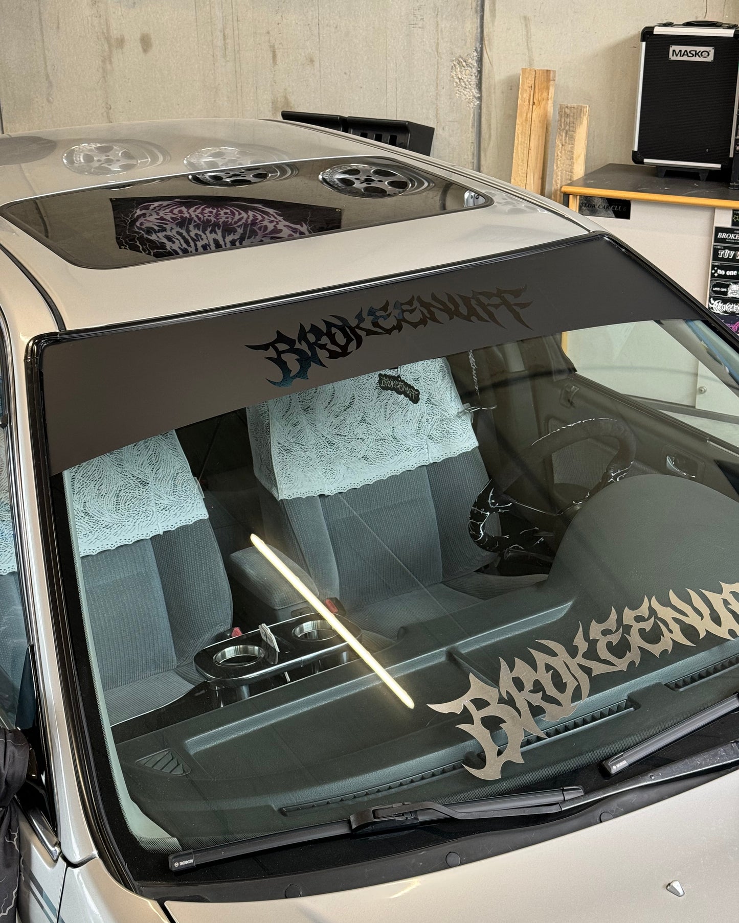 Brokeenuff Thorn Sun Strip Banner