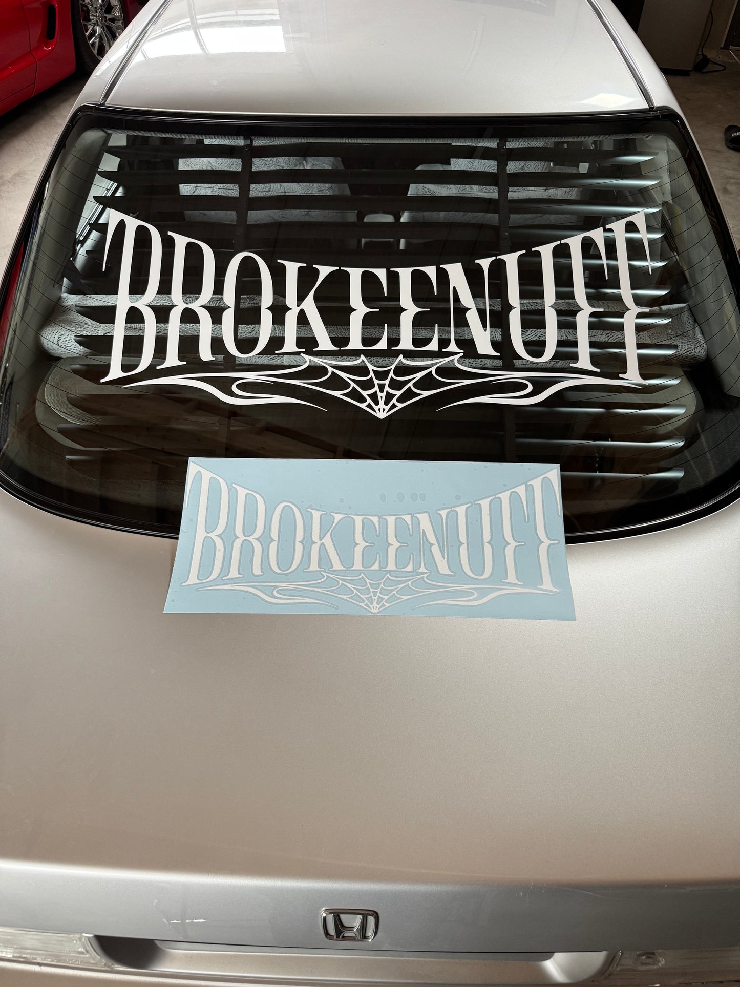 Brokeenuff Spiderweb Front or Rear Banner