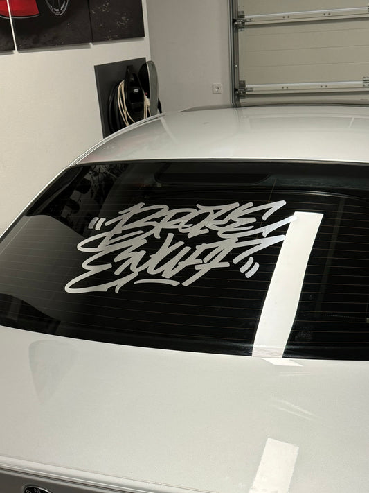 Brokeenuff Graffiti two lines Rear Window Banner