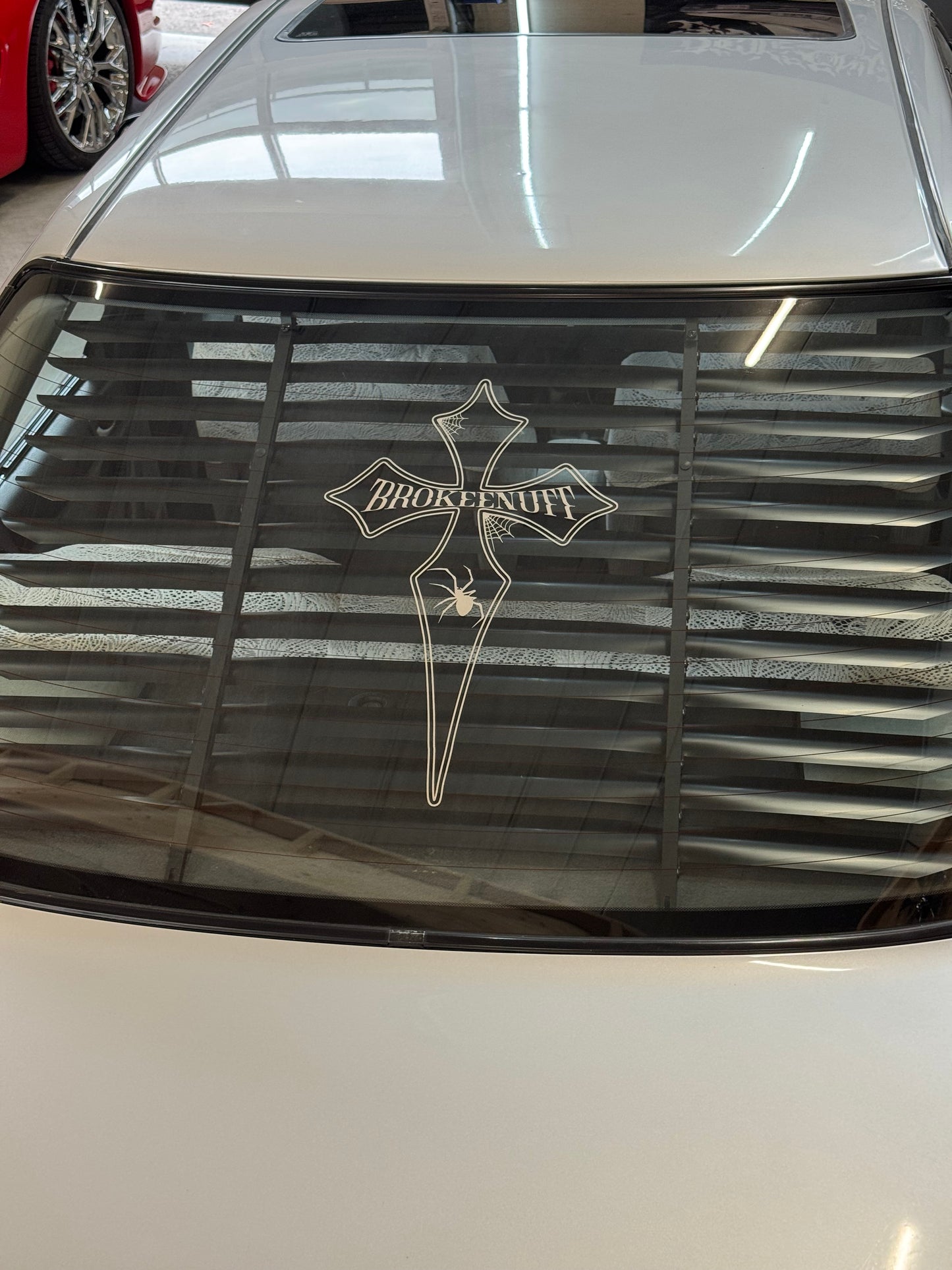 Brokeenuff Cross Spiderweb Rear Banner