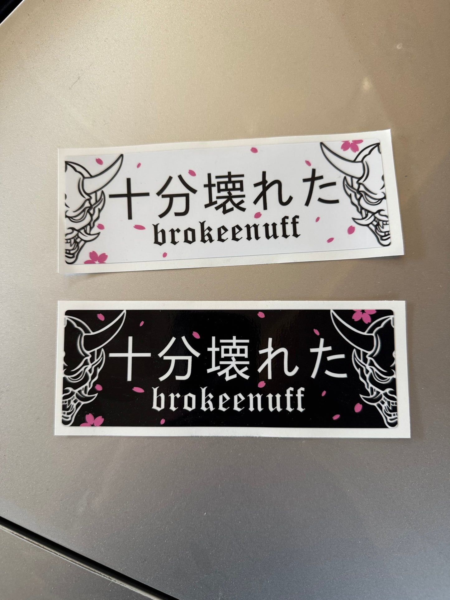 Oni Cherry Blossom Slap Sticker black or white