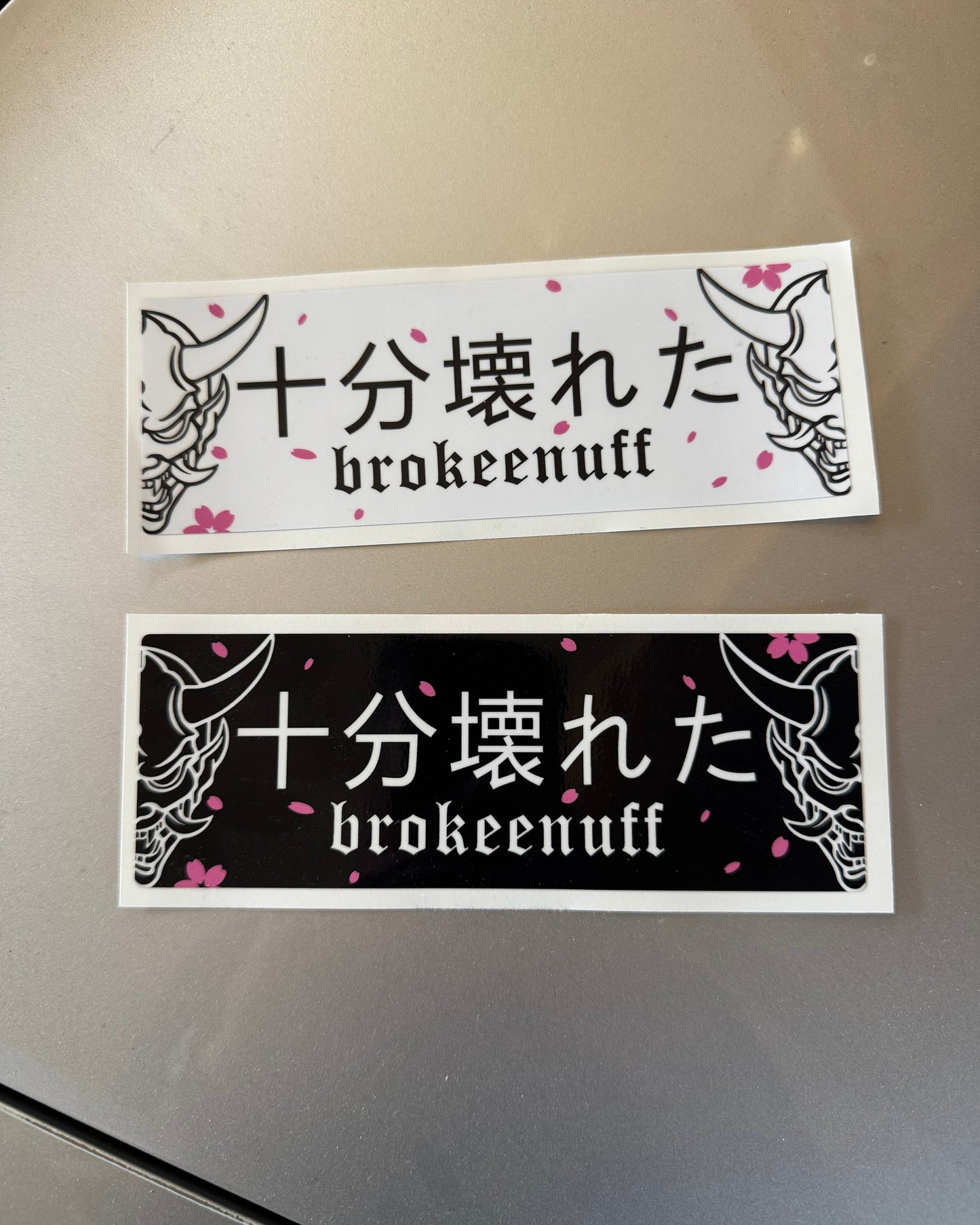 Oni Cherry Blossom Slap Sticker black or white