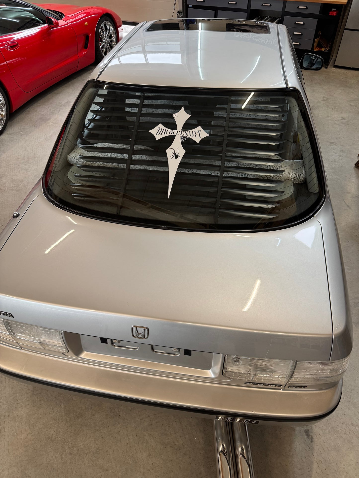 Brokeenuff Cross Spiderweb Rear Banner