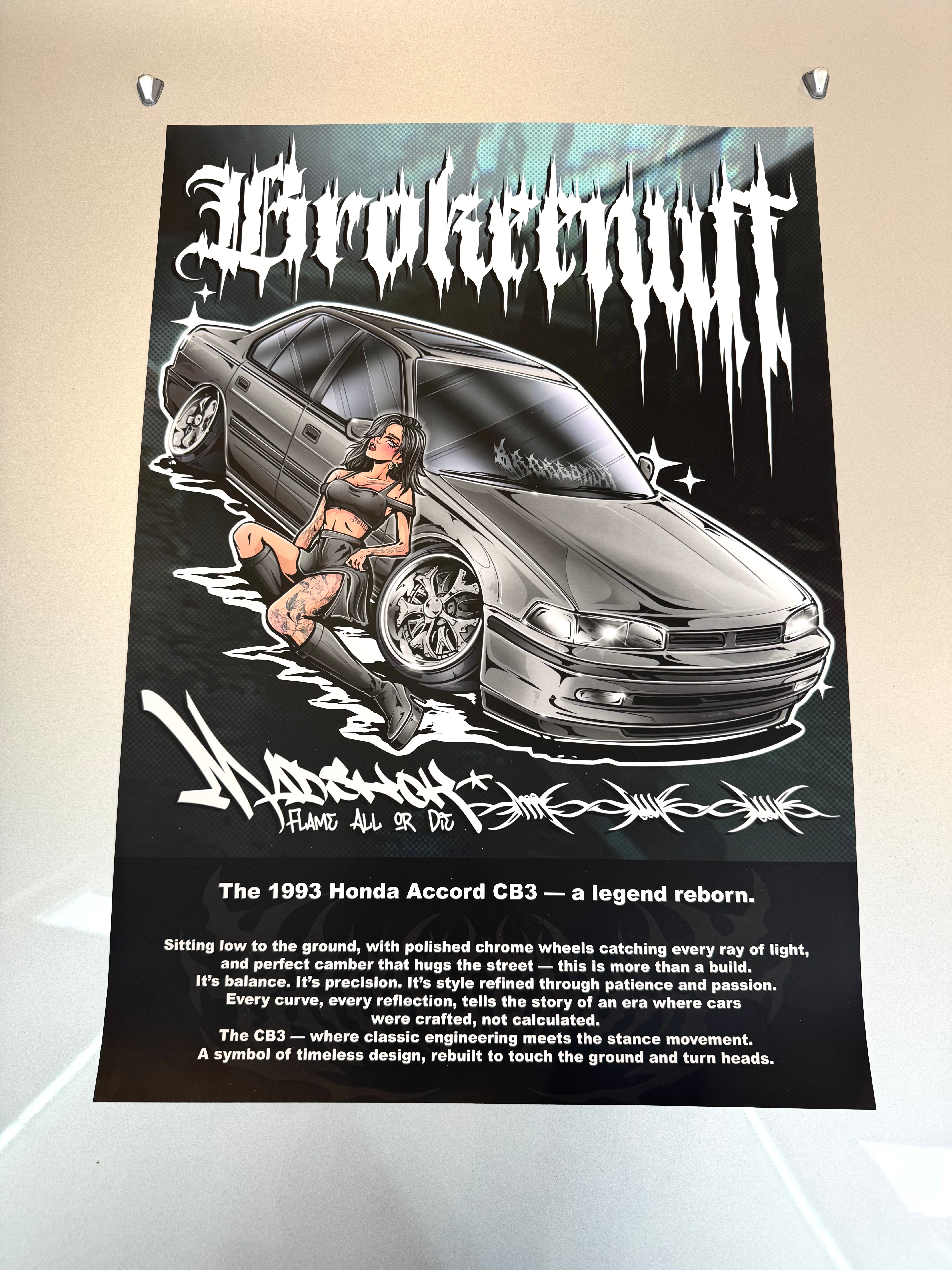 Dark Angel - Honda Poster – brokeenuff