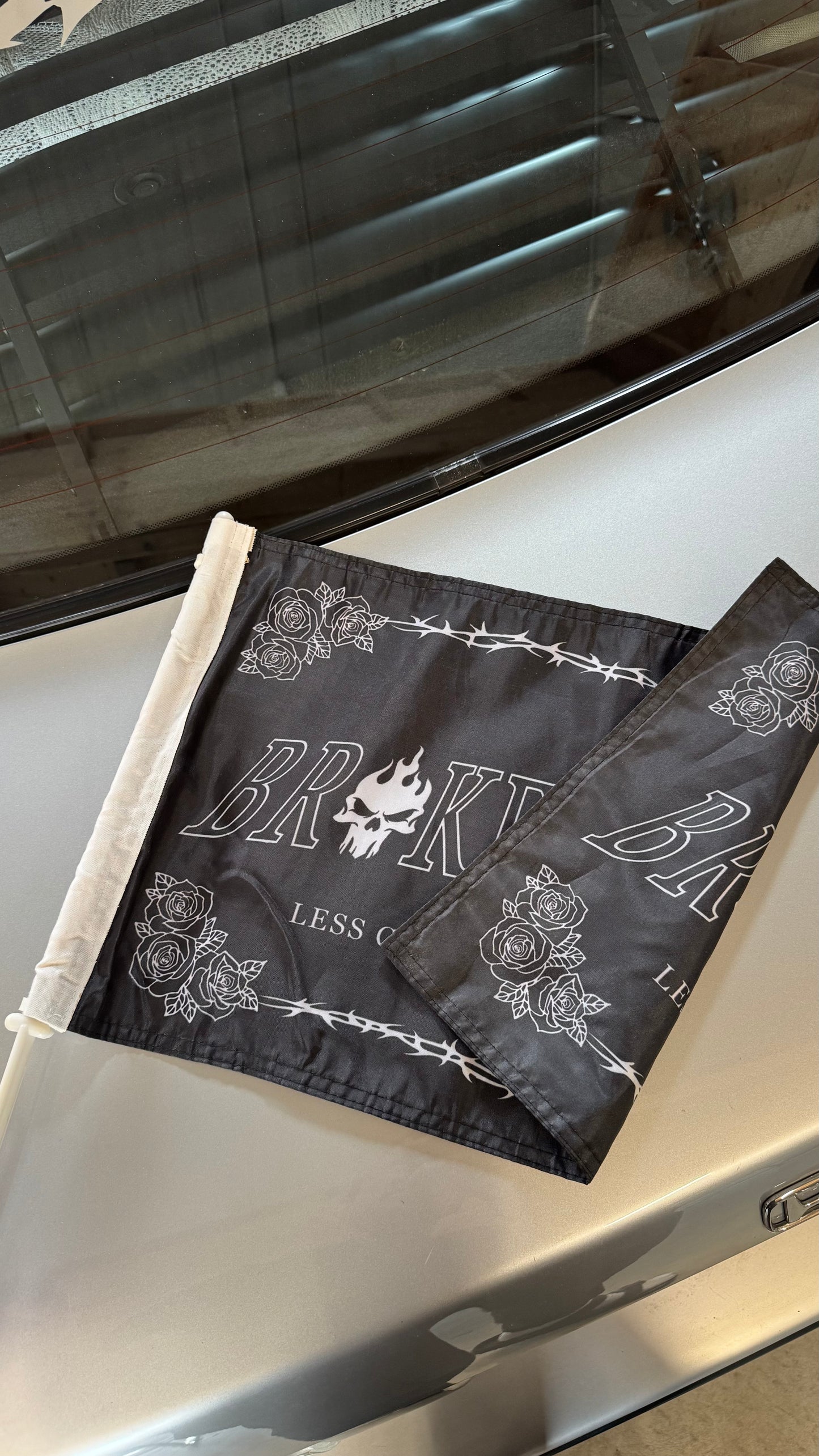 Brokeenuff - Less Cops More Stance Window Flags