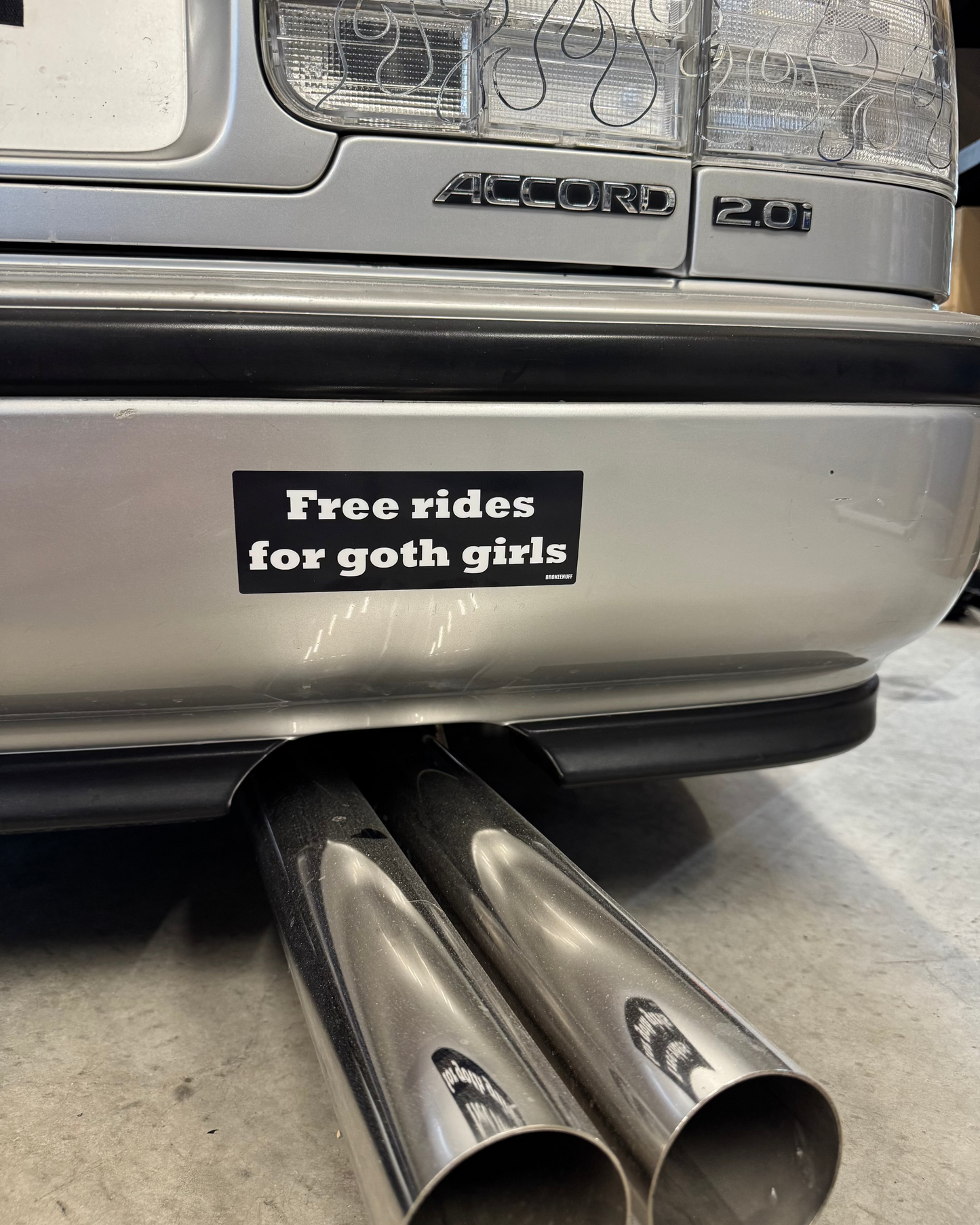 Free rides for goth girls Slap Sticker