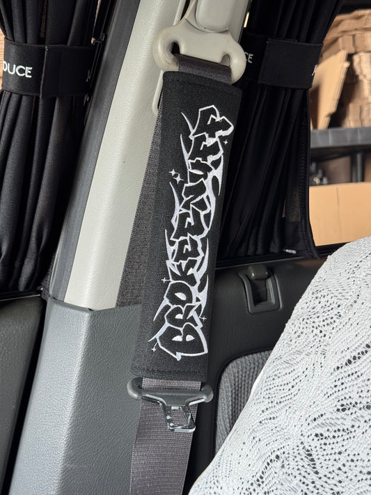 Tribal Graffiti Seat Belt Covers