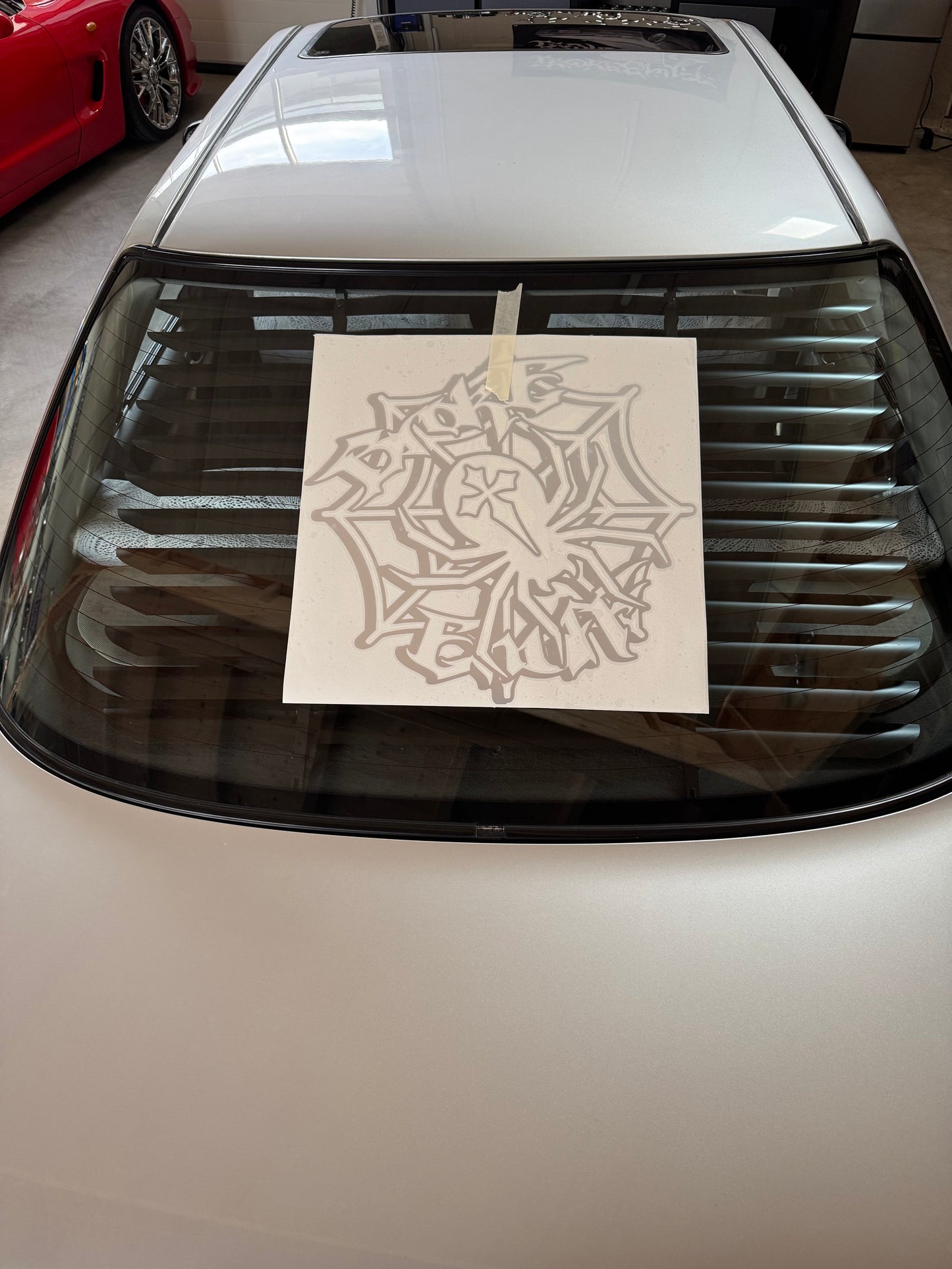 Brokeenuff Spider/Web Rear Window Banner