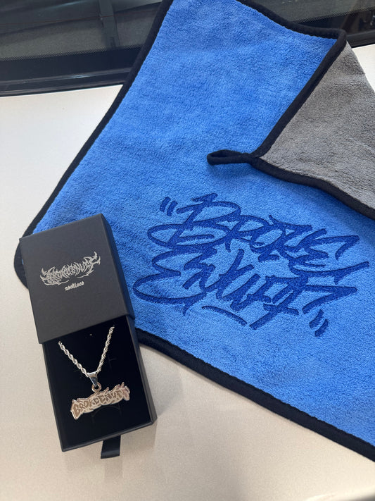 Free Brokeenuff Necklace and Microfiber Cloth