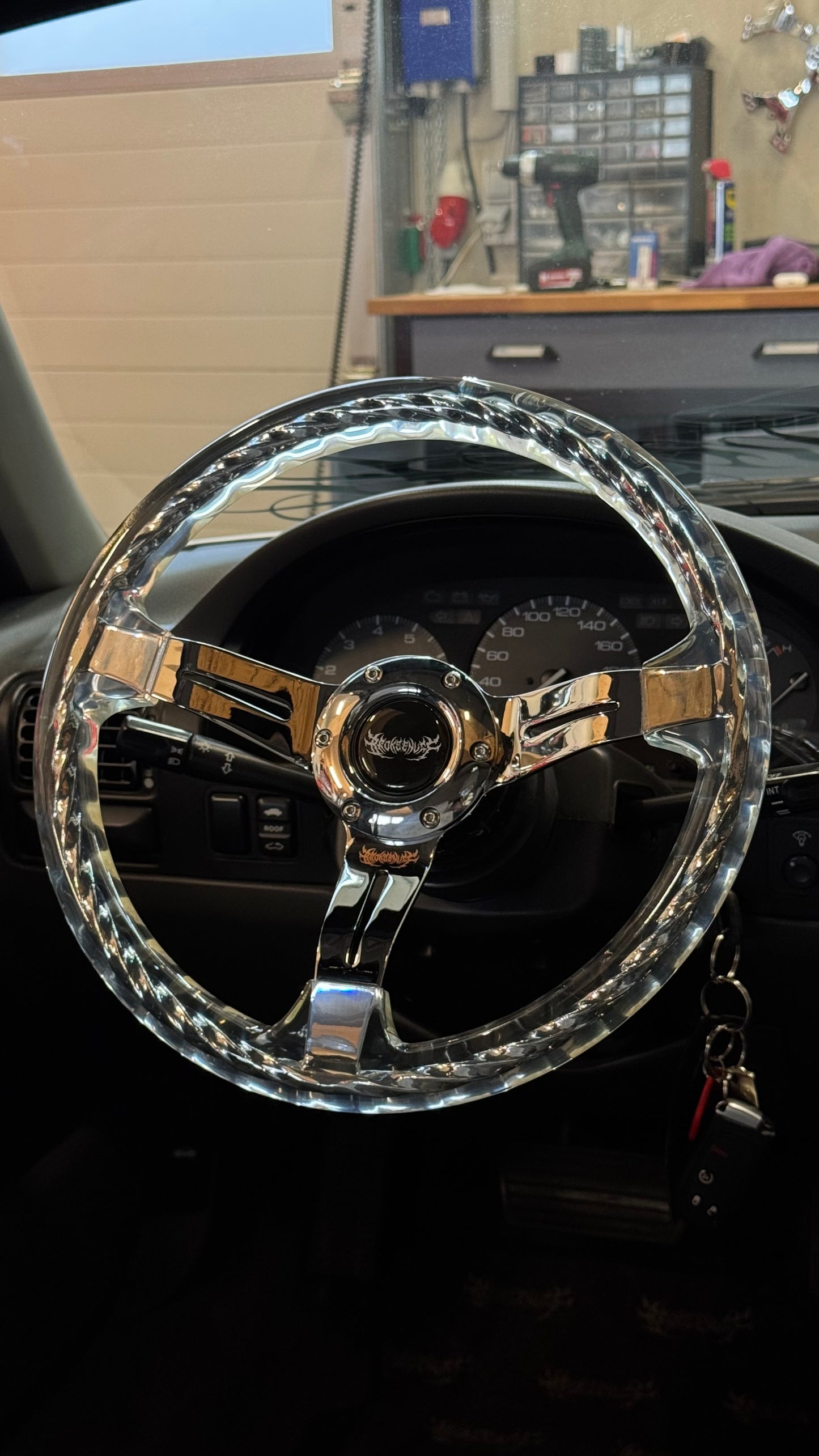 Metal Chrome Steering Wheel (small version)