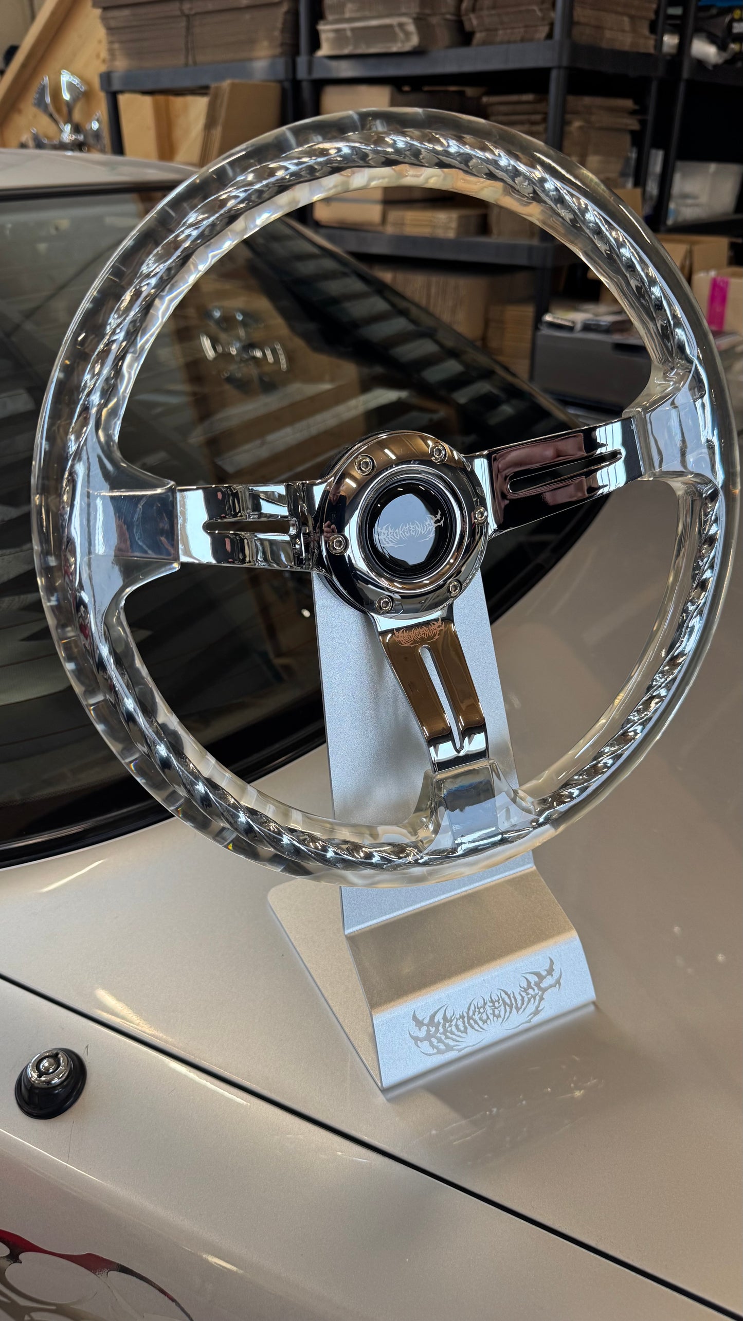 Metal Chrome Steering Wheel (small version)