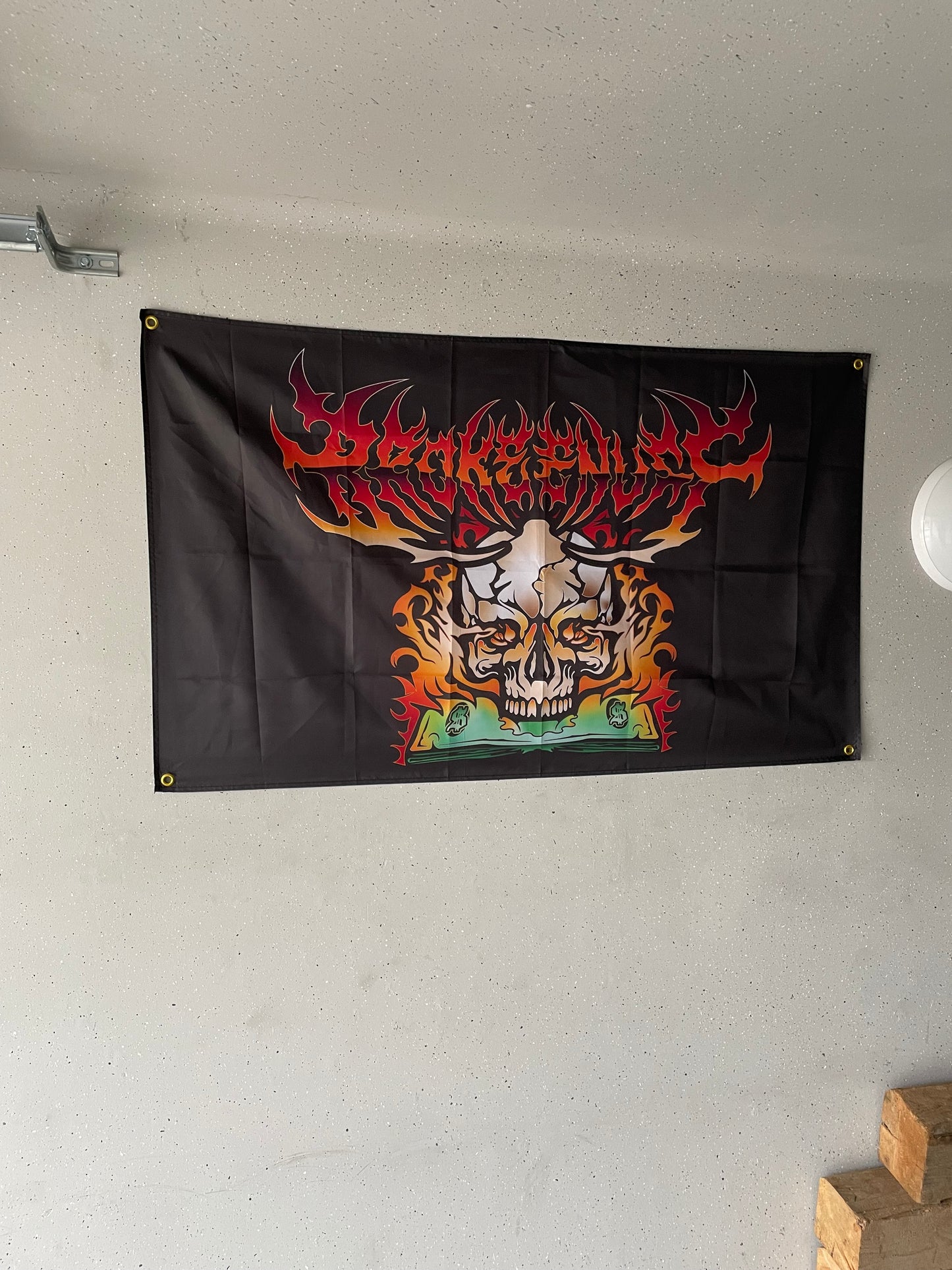 Metal Garage Flag