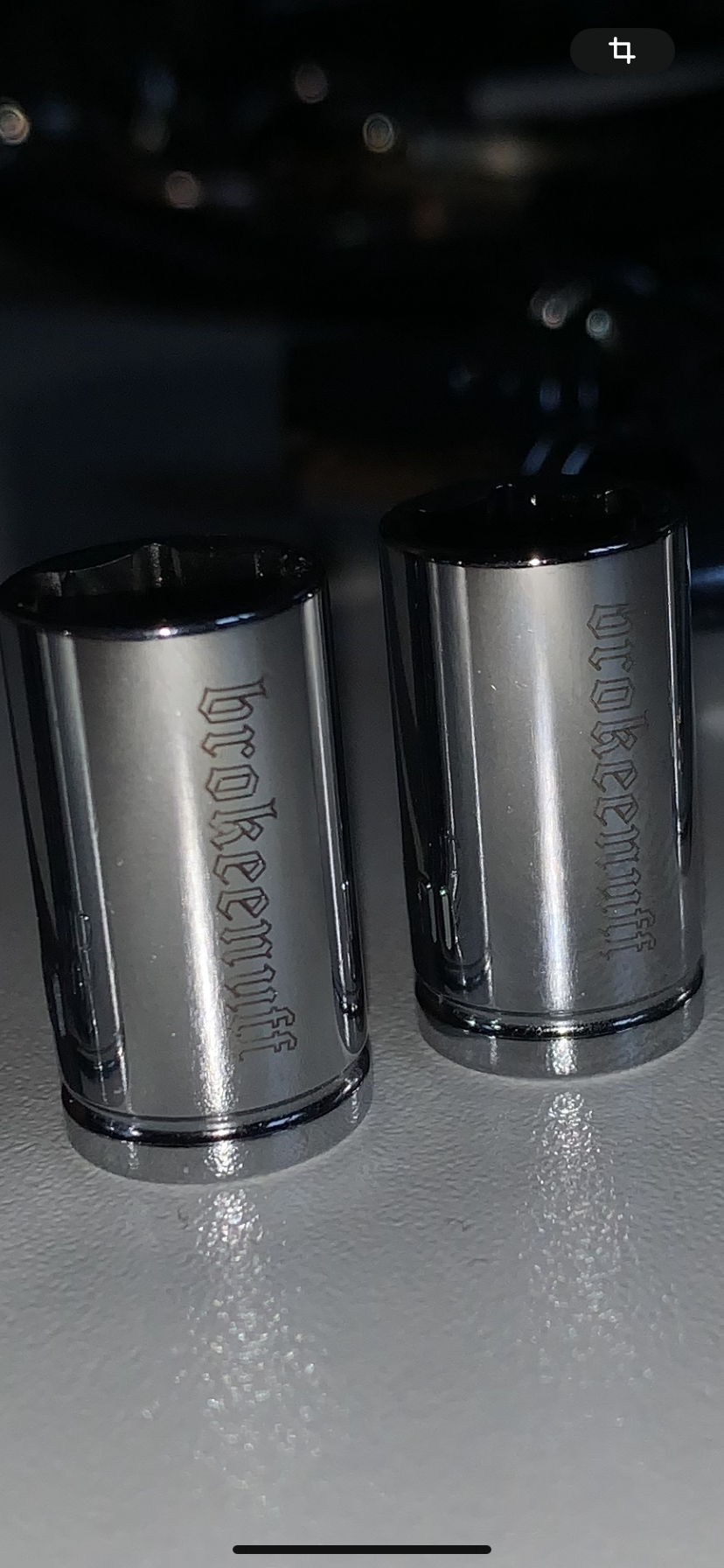 10mm socket - brokeenuff engraved - chrome 1/4