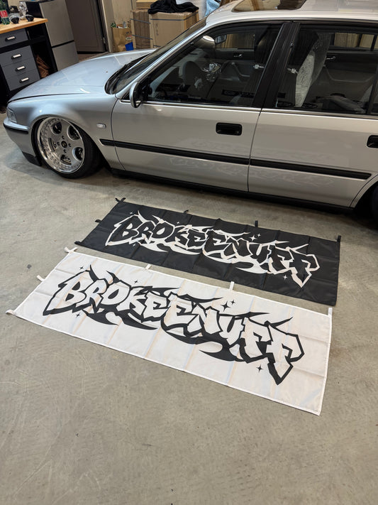 Tribal Graffiti Nobori Flag black or white