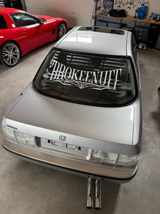 Brokeenuff Spiderweb Front or Rear Banner