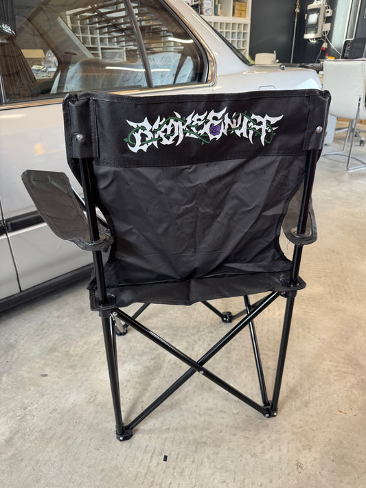Brokeenuff Thorns Purple Rose Camping Chair