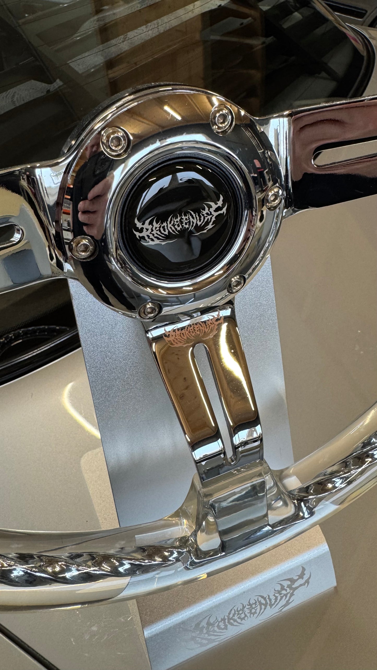 Metal Chrome Steering Wheel (small version)