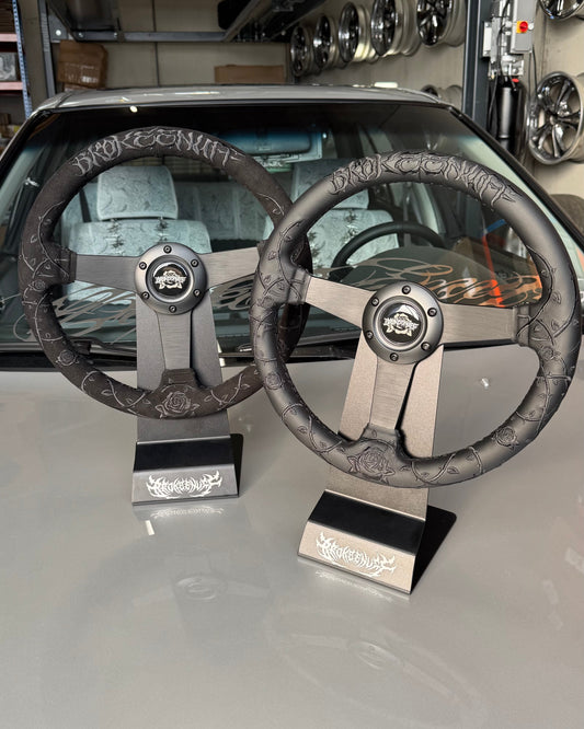 Black Thorns and Roses Steering Wheel (Flat Version)