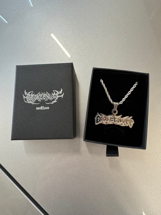 Tribal Graffiti chrome Necklace