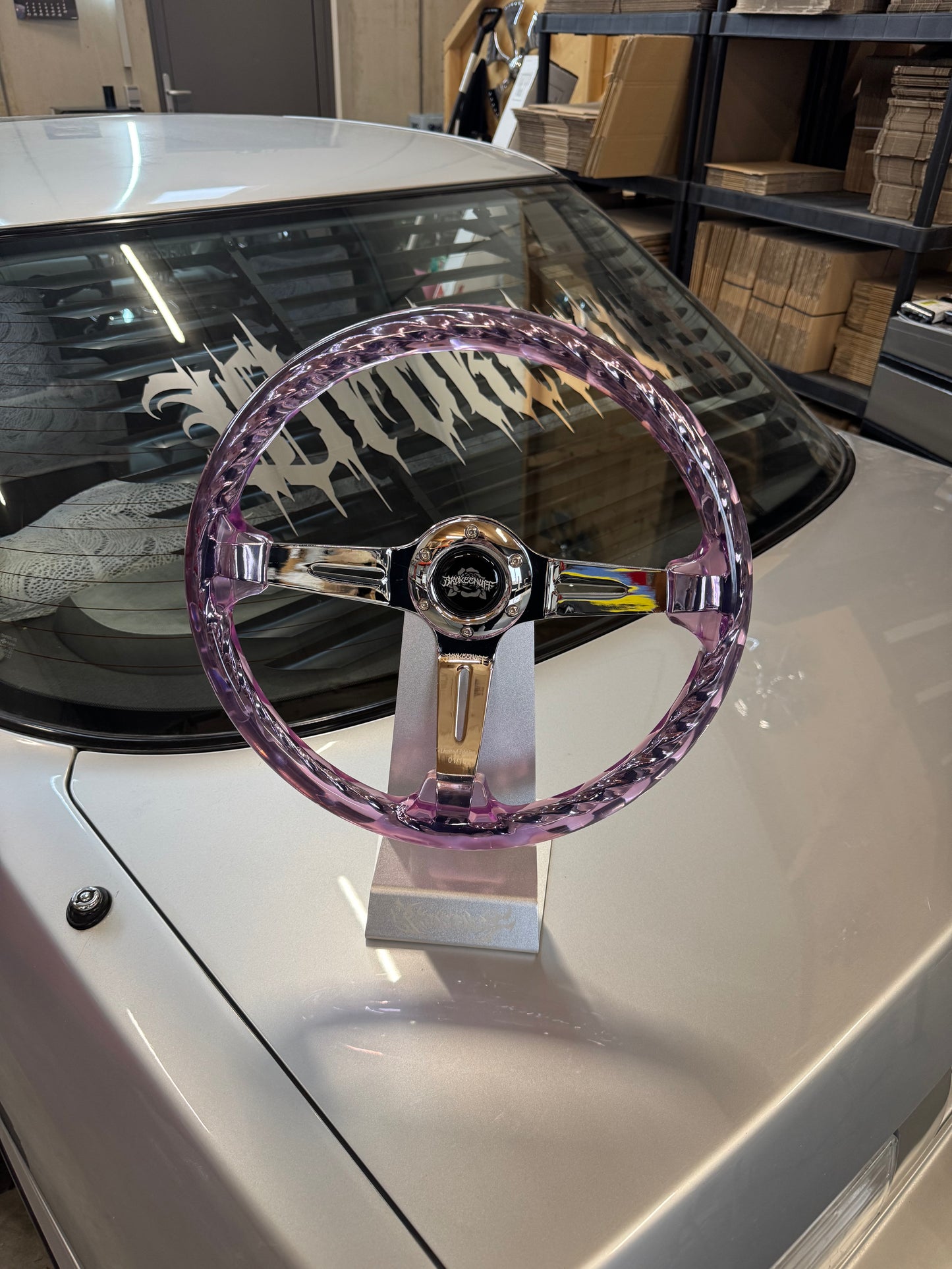 Brokeenuff Metal Steering Wheel Stand