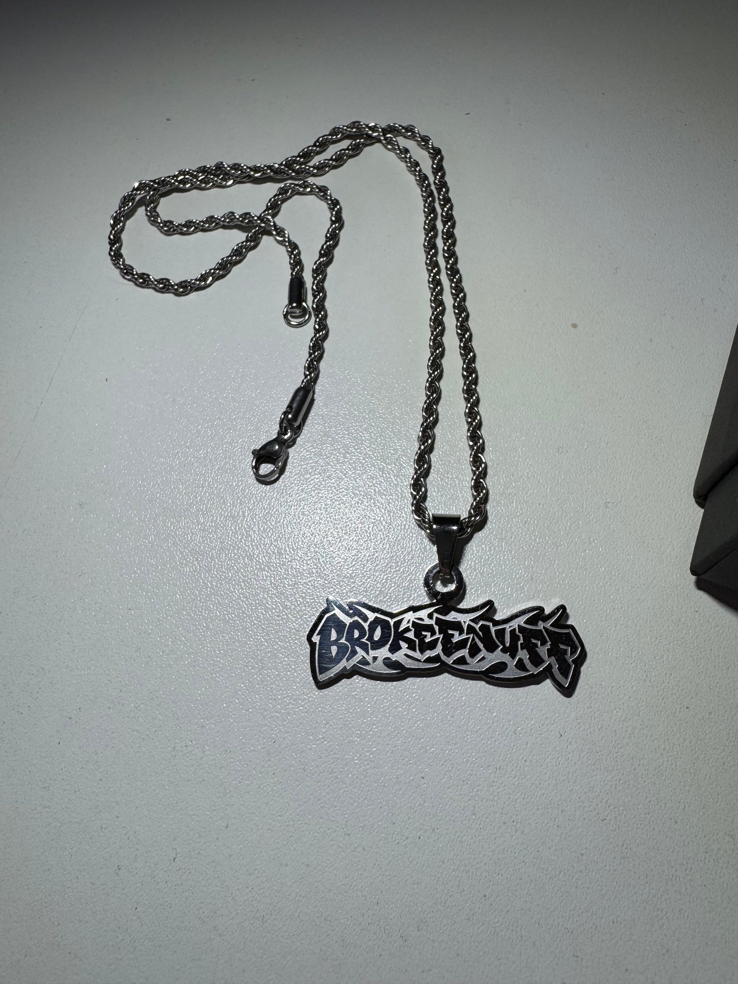 Tribal Graffiti chrome Necklace