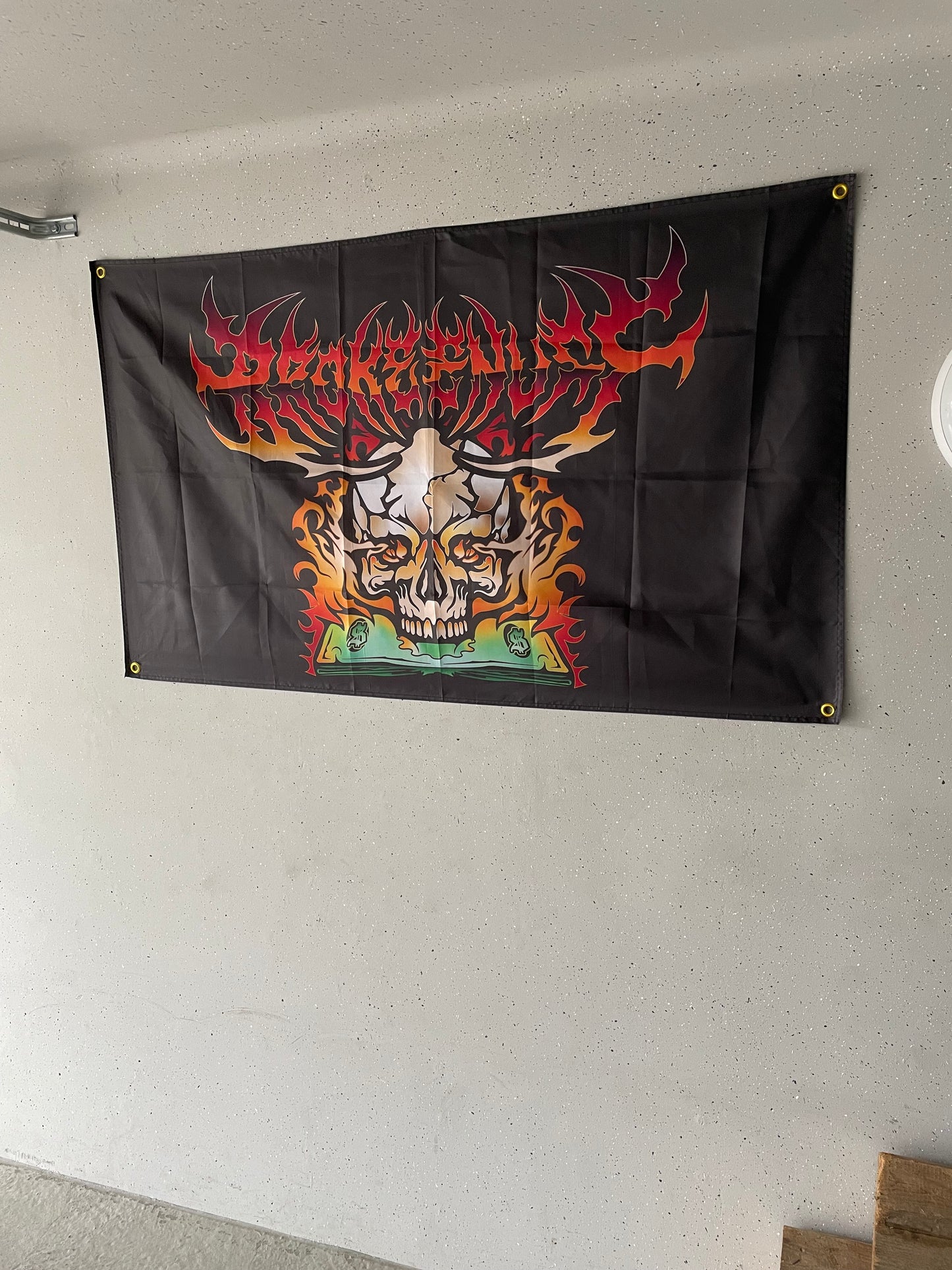 Metal Garage Flag