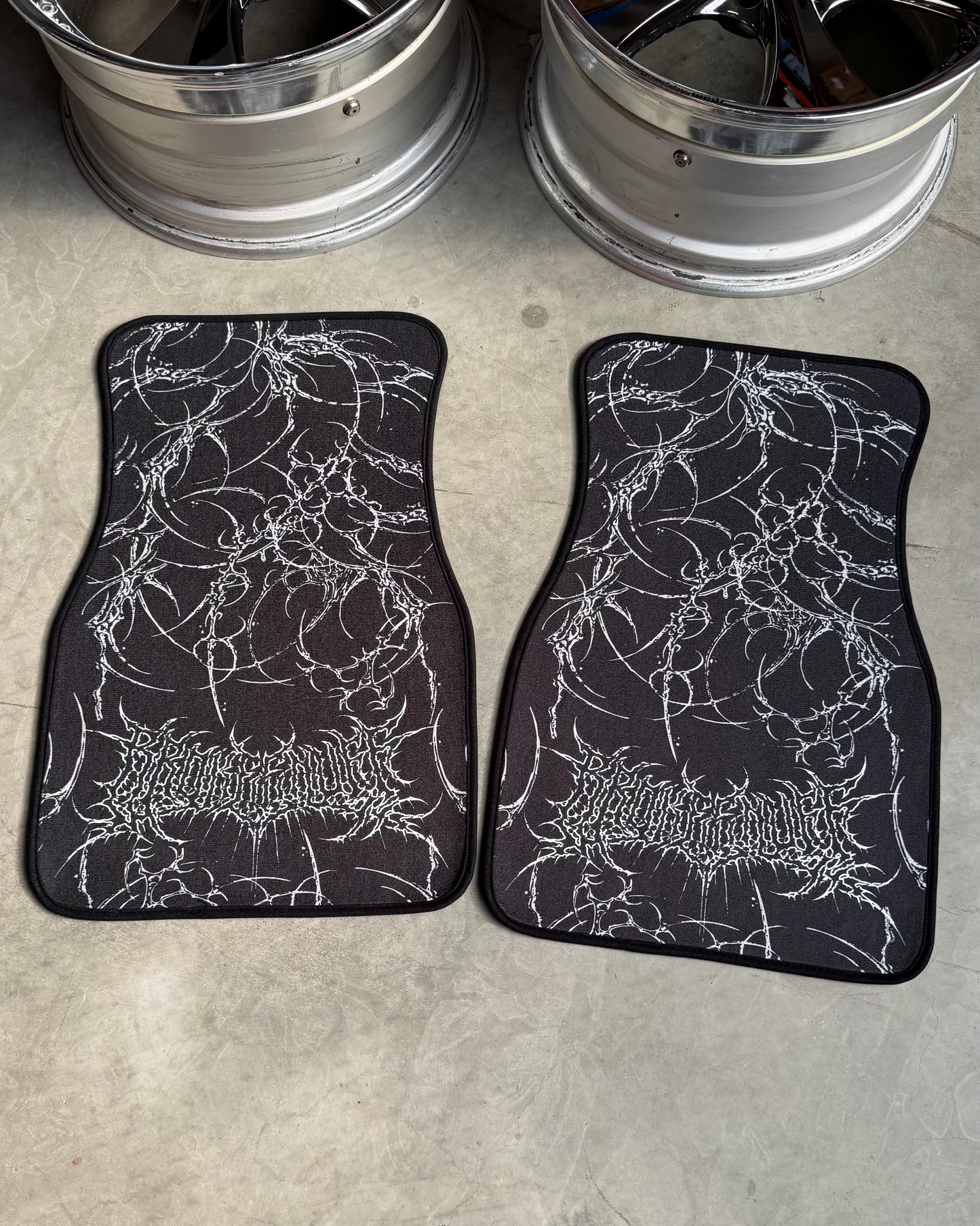 Death Metal Cyber Sigilism Floor Mats