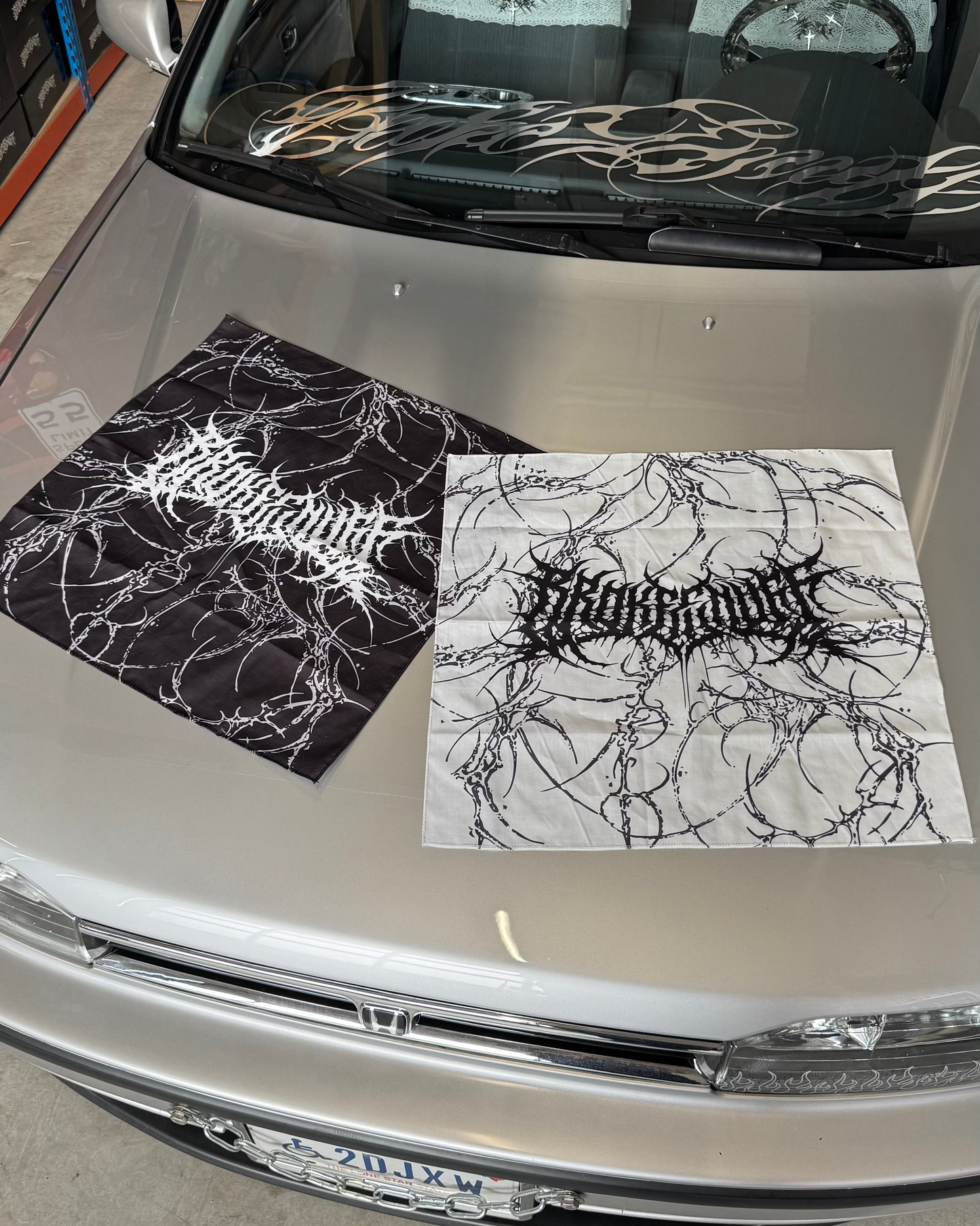Death Metal Cyber Sigilism Bandana white or black