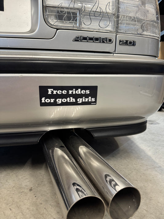 Free rides for goth girls Slap Sticker