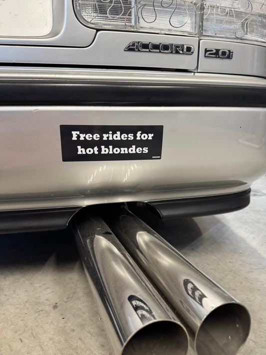 Free rides for hot blondes Slap Sticker