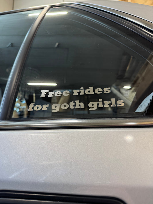 Free rides for goth girls Sticker