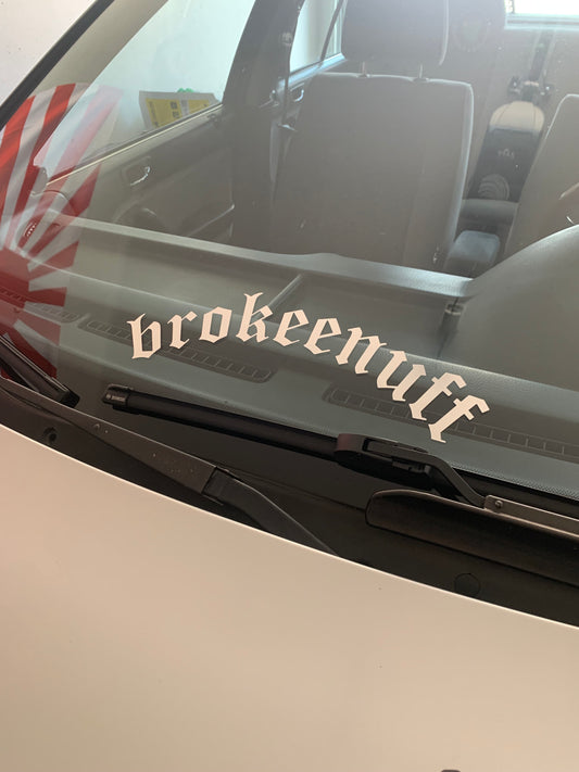 brokeenuff Curved Sticker